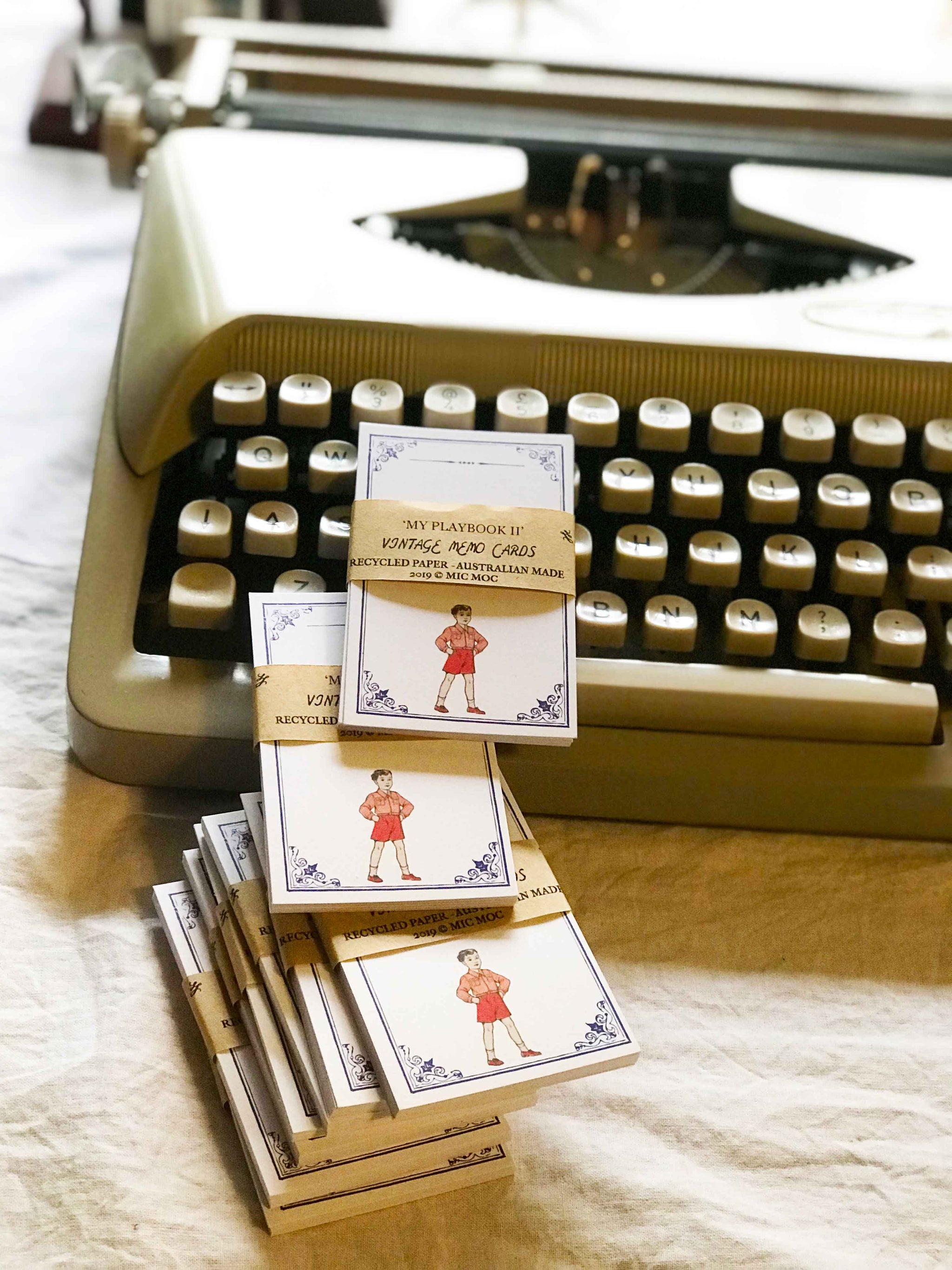 Vintage Memo Card  - VMC 002 'My Play Book II'  Vintage Boy