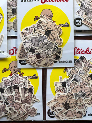Petite Deux - Mic Moc Mini Stickies  (16 Pc/16個ミニサイズビニールステッカー)Sticker Pack from micmoc.com at Mic Moc