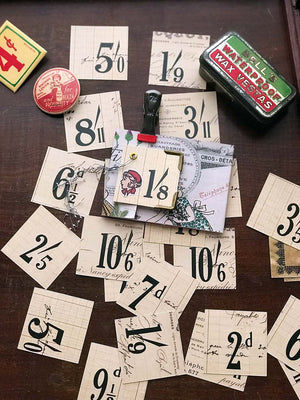 'Mon Numero’ Die Cuts (Paper Embellishments -12 Pk) from micmoc.com ('数字’ トレーディングカード)