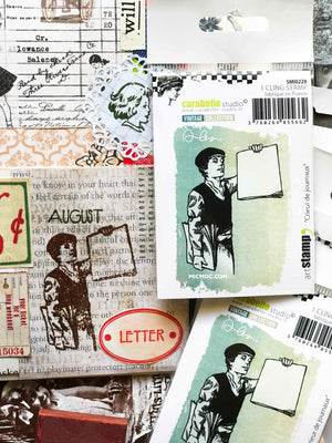 News Boy Cling Mount Rubber Stamp by Carabelle Studio by micmoc.com at Mic Moc Curated Emporium