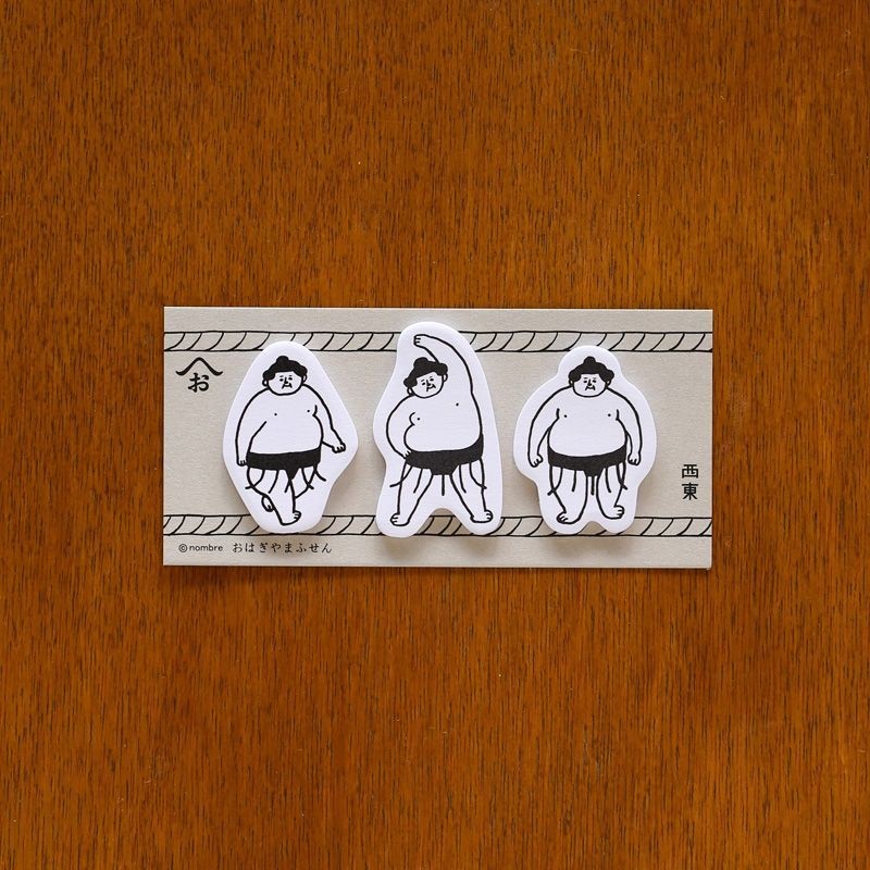 Ohagiyama Mini Sticky Notes - Sumo Wrestler Adhesive Notes at micmoc.com at Mic Moc