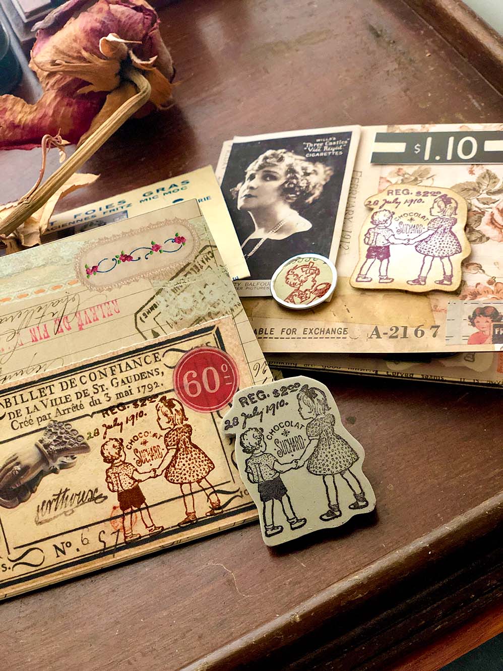 Old Chocolate Label Rubber Stamp by Mic Moc (チョコレートラベル) from micmoc.com 