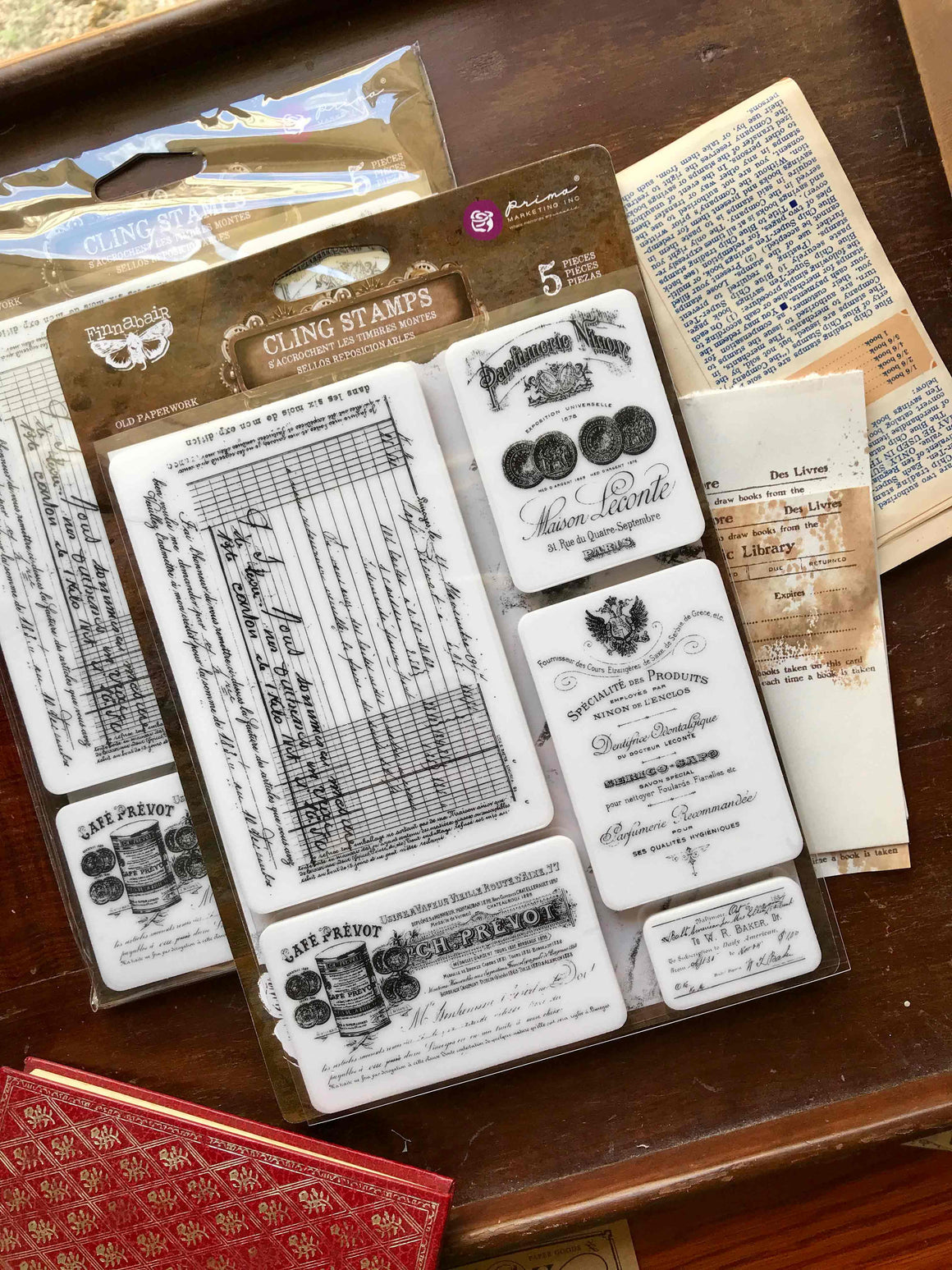 Old Paperwork - Finnabair Cling Mount Rubber Stamp Set by micmoc.com
