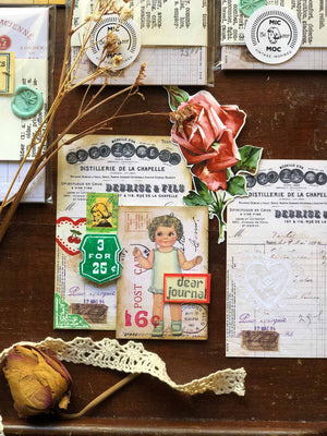 Collage Cards (8 Pk)'Paper De Paris' (はがき品質のコラージュカード)from micmoc.com at Mic Moc 