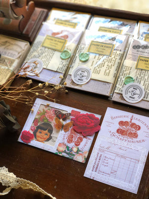 Collage Cards (8 Pk)'Paper De Paris' (はがき品質のコラージュカード)from micmoc.com at Mic Moc 