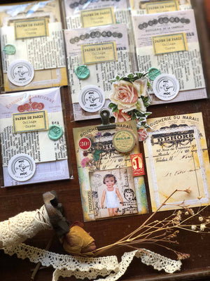 Collage Cards (8 Pk)'Paper De Paris' (はがき品質のコラージュカード)from micmoc.com at Mic Moc 