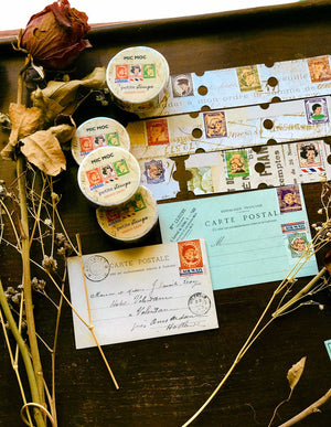 'Petite Stamps' Washi (Printed) Tape WT008PS20M - by Mic Moc from micmoc.com