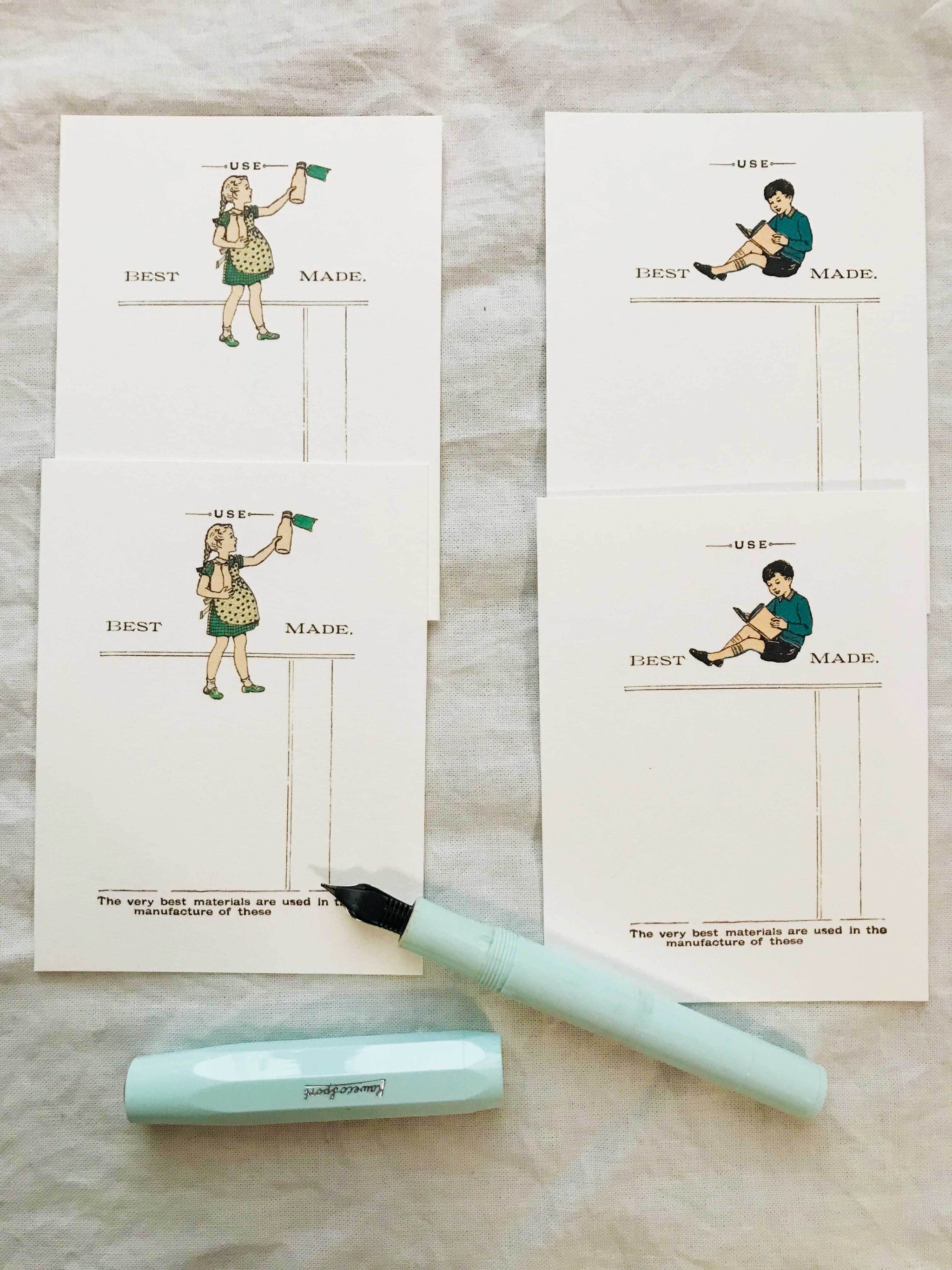 Vintage Journal Card Set  - JC 005 'My Play Book' White from Mic Moc at micmoc.com