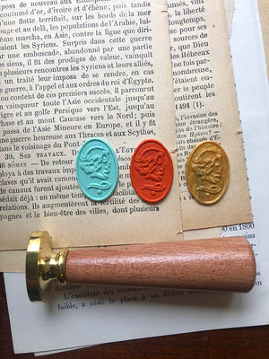 vintage wax seals 封印 vintage-inspired wax seal of portrait girl from micmoc.com from Mic Moc 