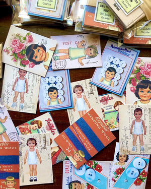 Collage Cards (small 16 Pk)'Sew Much Fun' (縫製をテーマにした) from micmoc.com at Mic Moc