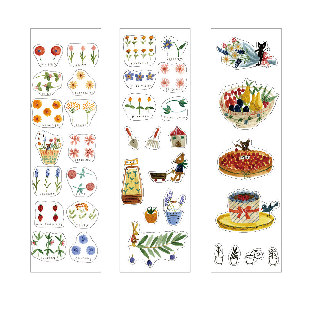 Shinzi Katoh Boxed Sticker Roll - Herb Garden at micmoc.com at Mic Moc