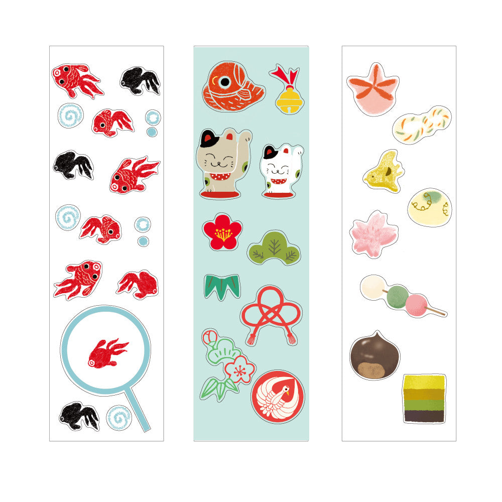 Shinzi Katoh Boxed Sticker Roll - Japanese Icons on micmoc.com