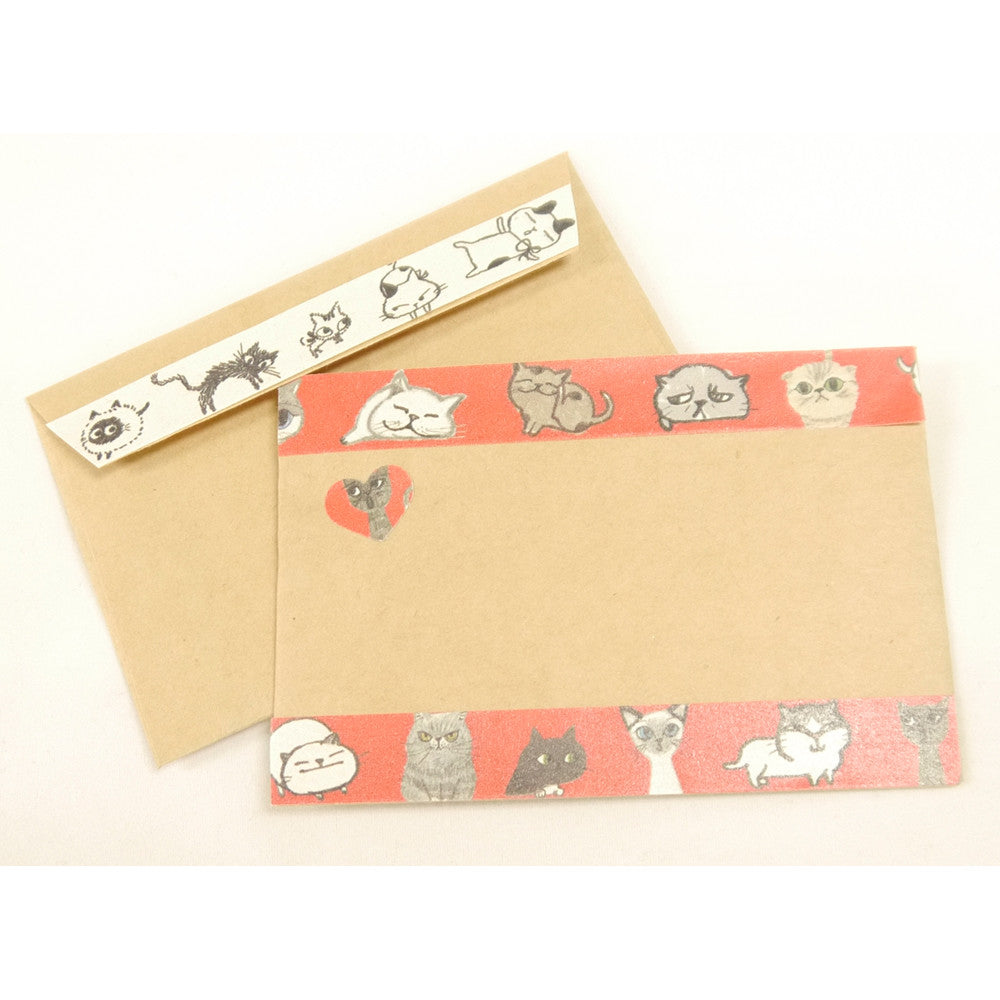 Shinzi Katoh Chaton Chaton 'Banana' Washi Tape - Cats See Red!
