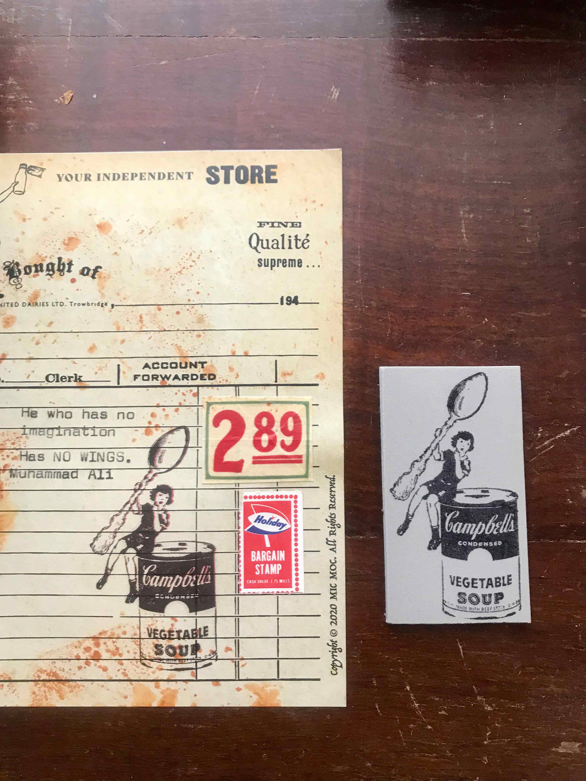 'Soup For The Soul' Rubber Stamp by Mic Moc from micmoc.com