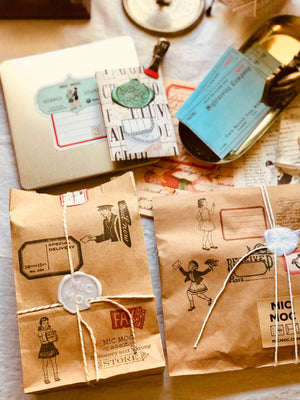'Special Delivery’ Dennison-inspired Vintage Label Rubber Stamp - Vintage Post by Mic Moc