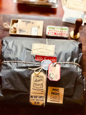 'Special Delivery’ Dennison-inspired Vintage Label Rubber Stamp - Vintage Post by Mic Moc