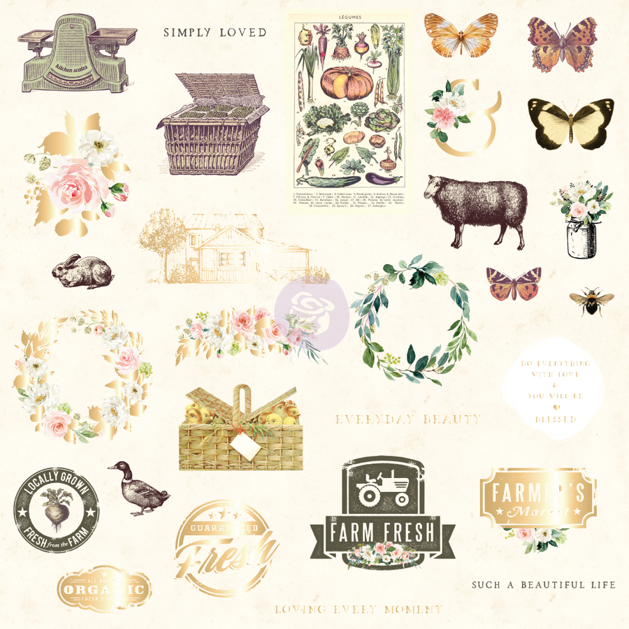 Spring Farmhouse Ephemera Die-Cuts II (29 Pk) - Prima Marketing from micmoc.com