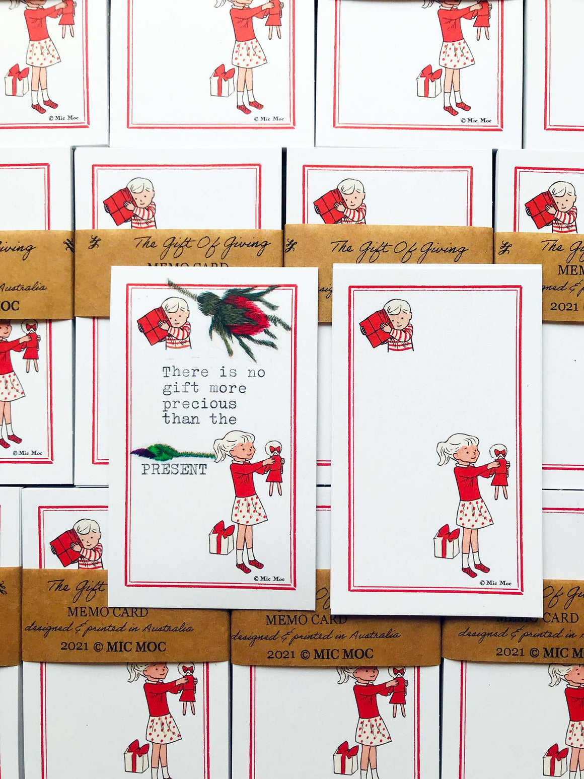 Vintage Memo Card  - VMC 003 'The Gift Of Giving'  from Mic Moc at micmoc.com