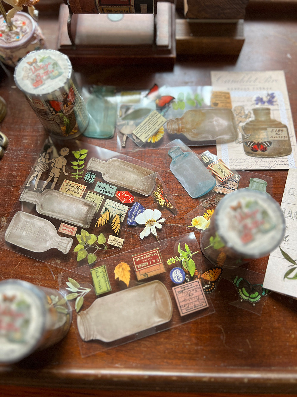 Premium PET (UV) Tape 60MM - 'Vintage Bottles' (アンティークボトル) - Mic Moc from micmoc.com at Mic Moc