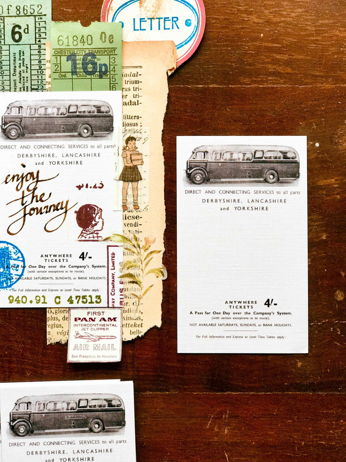 Vintage Style Tag  - VST 006 'Vintage Bus Pass' from Mic Moc at micmoc.com