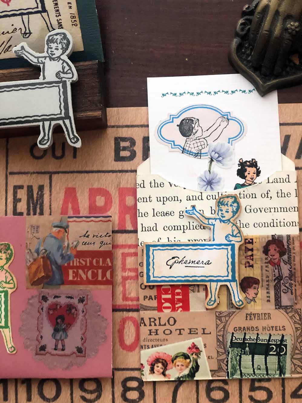 Vintage Ephemera Label rubber stamp by Mic Moc (小さなアンティークラベル)from micmoc.com 