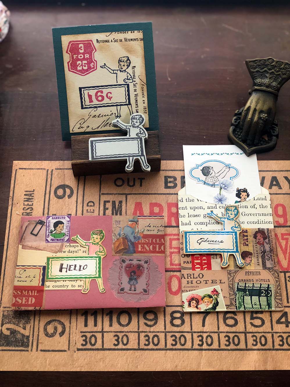 Vintage Ephemera Label rubber stamp by Mic Moc (小さなアンティークラベル)from micmoc.com 