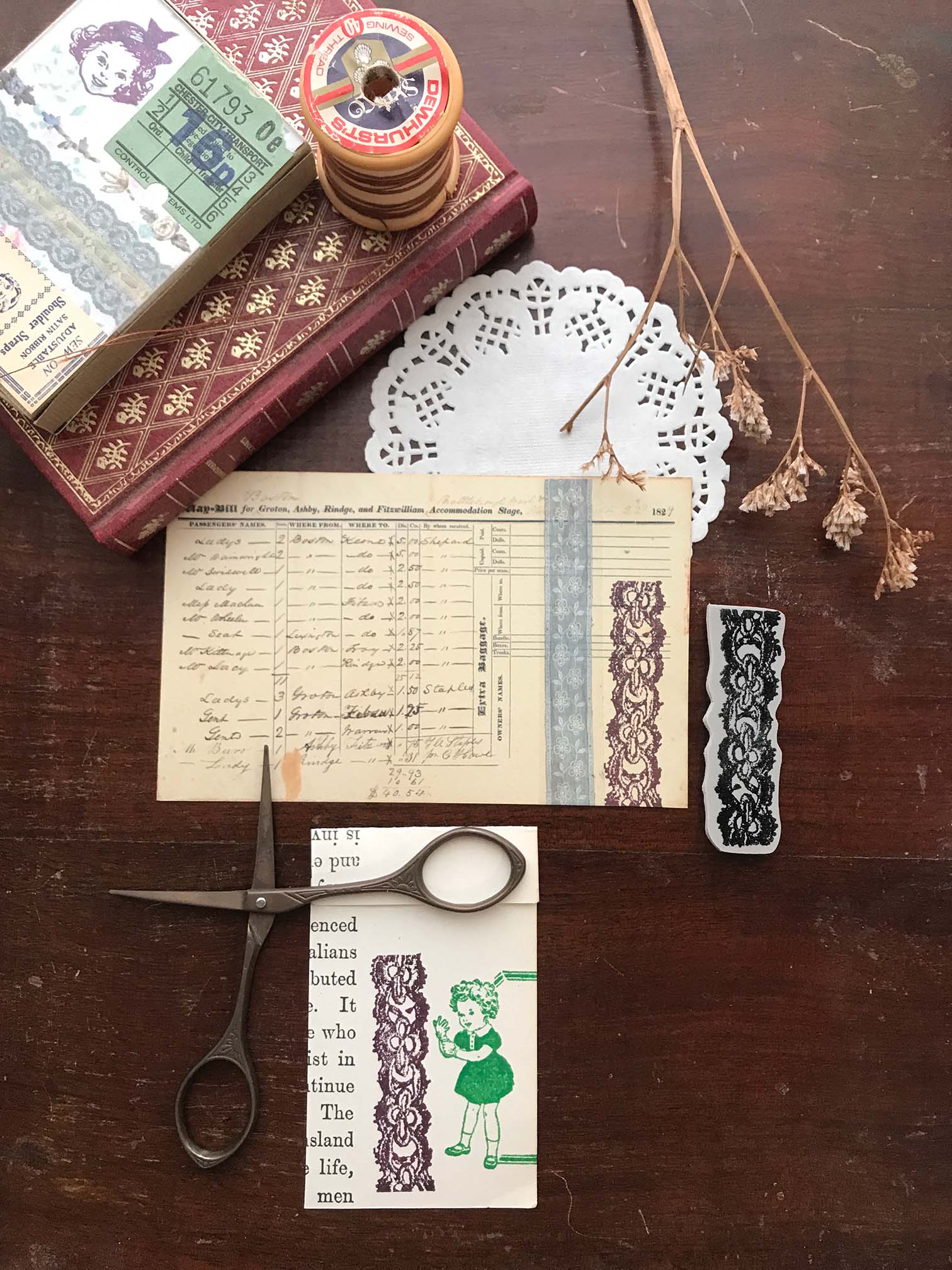 Lace Series - 'Chain' Rubber Stamp by Mic Moc (チェーン柄レース) from micmoc.com