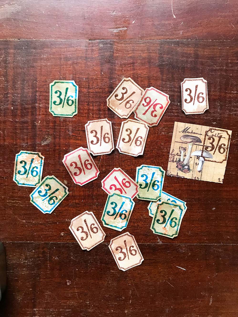 Vintage Number Label - Oblong (mini) Rubber Stamp - by Mic Moc (長方形のフレーム番号) at micmoc.com at Mic Moc