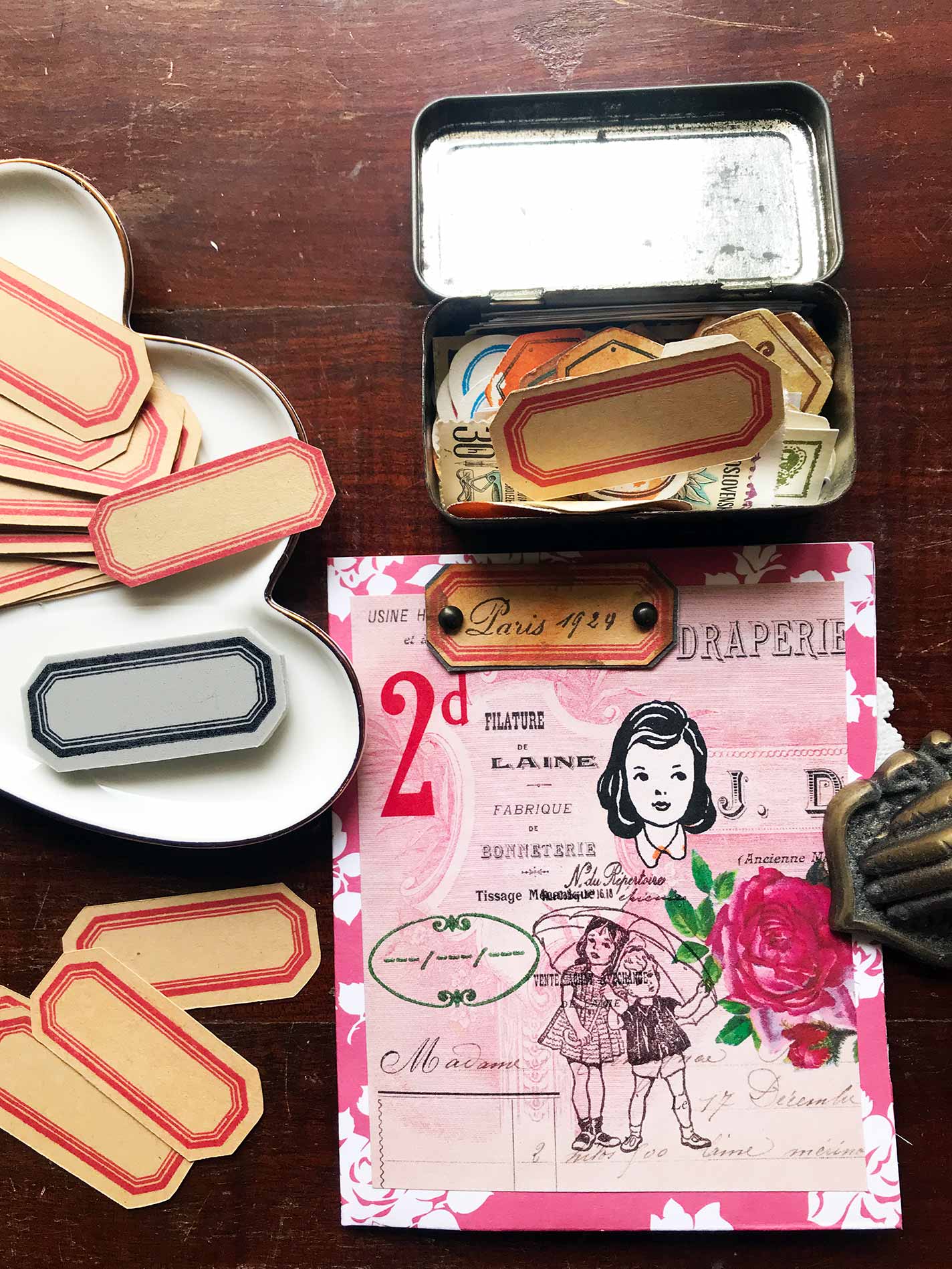 'Vintage Title Label' Rubber Stamp by Mic Moc  from micmoc.com (アンティークラベルはんこ)