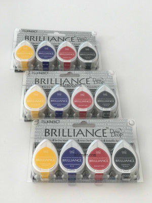 Tsukineko Brilliance Dew Drop Pigment Inks - Basic by micmoc.com at Mic Moc