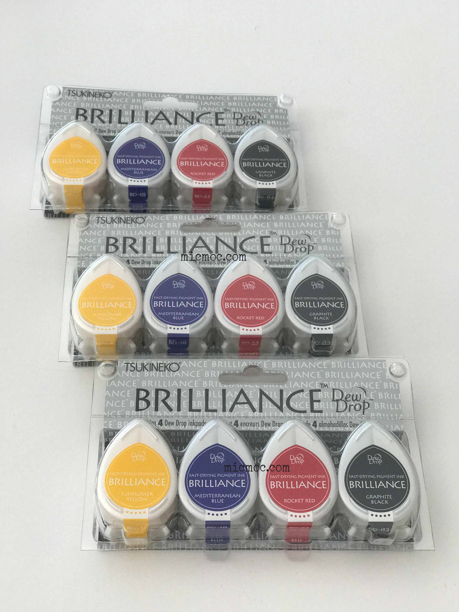 Tsukineko Brilliance Dew Drop Pigment Inks - Basic by micmoc.com at Mic Moc