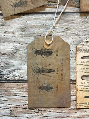 Vintage Gift Tags - VE01- Handcrafted Vintage Ephemera (Set of 3) by micmoc.com at Mic Moc