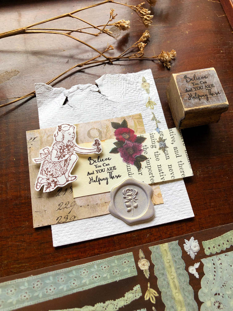 'Believe You Can' (quote series) Wood Rubber Stamp by Mic Moc at micmoc.com