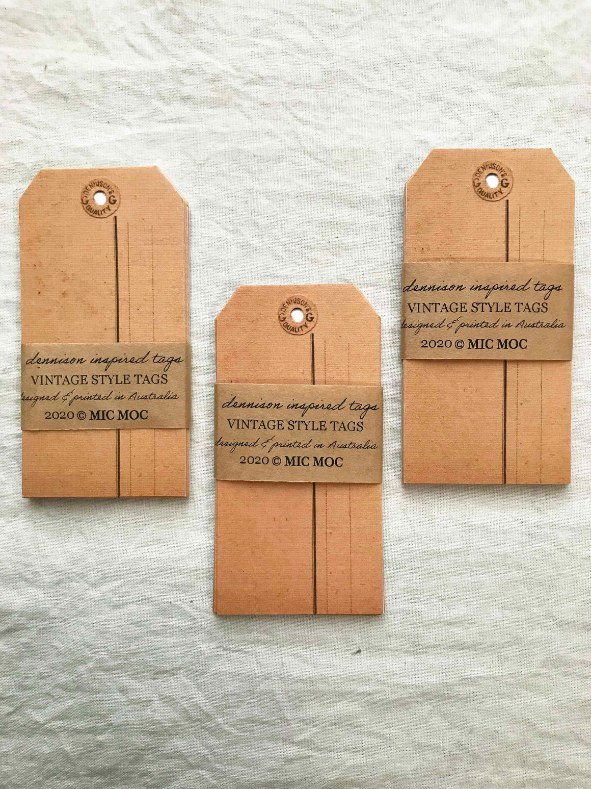 Vintage Style Tag  - VST 001B 'Dennison-inspired Tag' - Blank from micmoc.com at Mic Moc