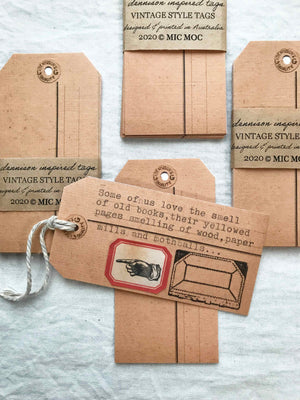 Vintage Style Tag  - VST 001B 'Dennison-inspired Tag' - Blank from micmoc.com at Mic Moc