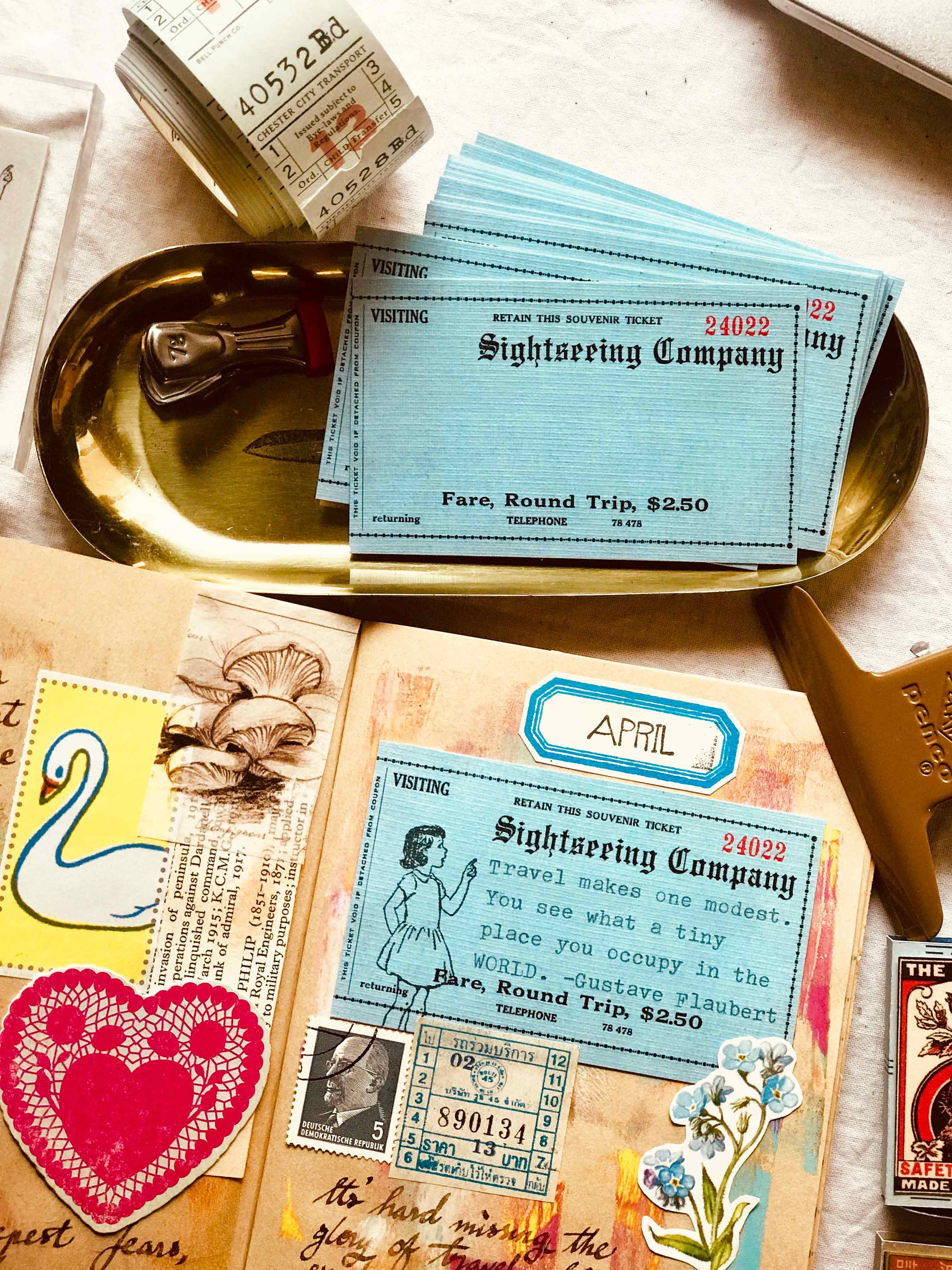 Vintage Style Tag  - VST 003 'Travel Ticket' from micmoc.com at Mic Moc