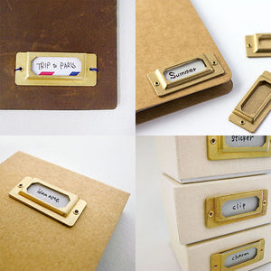 Traveler's Company Brass Label Plate - Set of 6 from micmoc.com at Mic Moc Curated Emporium