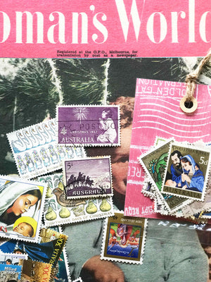 Vintage Postage Stamps - Christmas VPS01 (Set of 30) from micmoc.com at Mic Moc Curated Emporium