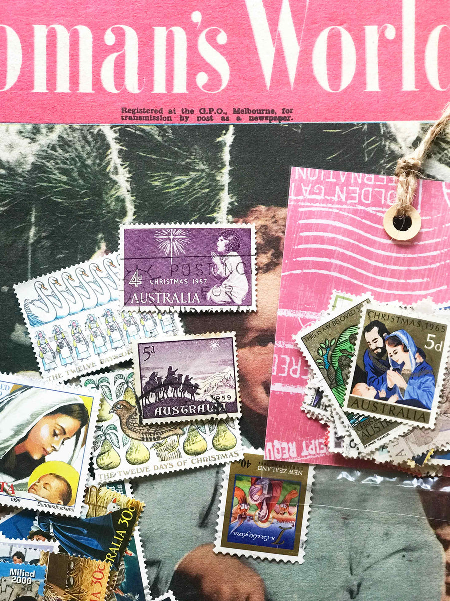 Vintage Postage Stamps - Christmas VPS01 (Set of 30) from micmoc.com at Mic Moc Curated Emporium