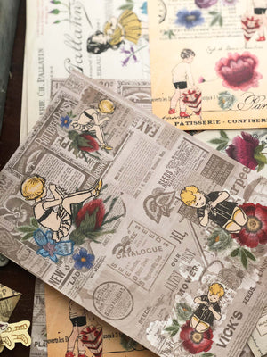 Collage Paper Kit CP003: ‘Blooming’ (12 Sheets/12 枚) 専用紙セット ‘花が咲く’