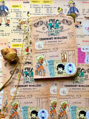 Collage Paper Kit CP005: ‘Vintage Doilies’ (18 Pk/18 枚) 紙セット「ヴィンテージドイリー」by micmoc.com 