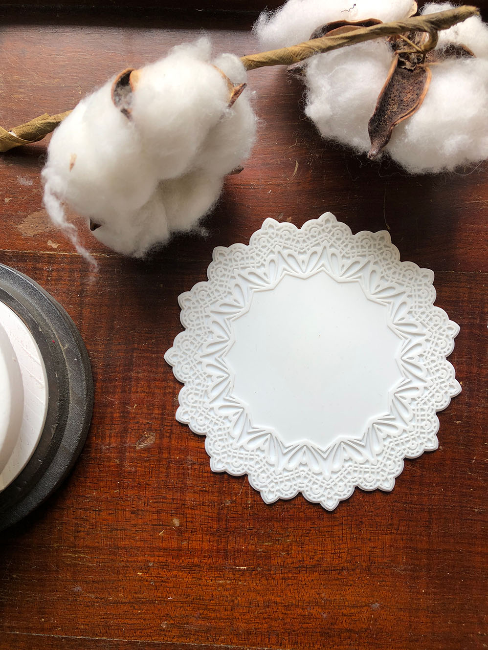 Wax Seal Silicone Mat: White Doily (Heat Resistant) from micmoc.com at Mic Moc