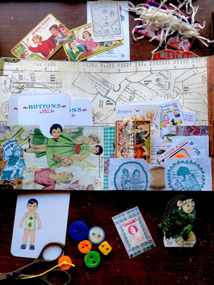 Gummed Collage Sheets - GCS 005 'Vintage Dressmaker' from micmoc.com 