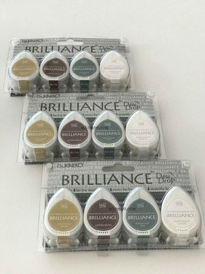 Tsukineko Brilliance Dew Drop Pigment Inks - Earth Tone from micmoc.com at Mic Moc