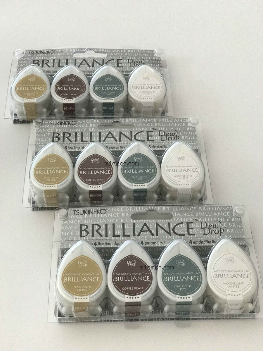 Tsukineko Brilliance Dew Drop Pigment Inks - Earth Tone from micmoc.com at Mic Moc
