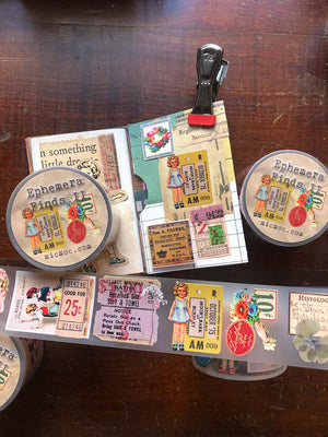 PET Clear Washi Tape 30MM - 'Ephemera Finds II' (ビンテージ蒐集品 2) - Mic Moc