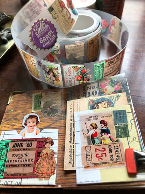 PET Clear Washi Tape 30MM - 'Ephemera Finds II' (ビンテージ蒐集品 2) - Mic Moc