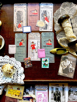 Vintage French Haberdashery Sample Cards (12 Pk) フランスの小間物試供品 from micmoc.com at Mic Moc 