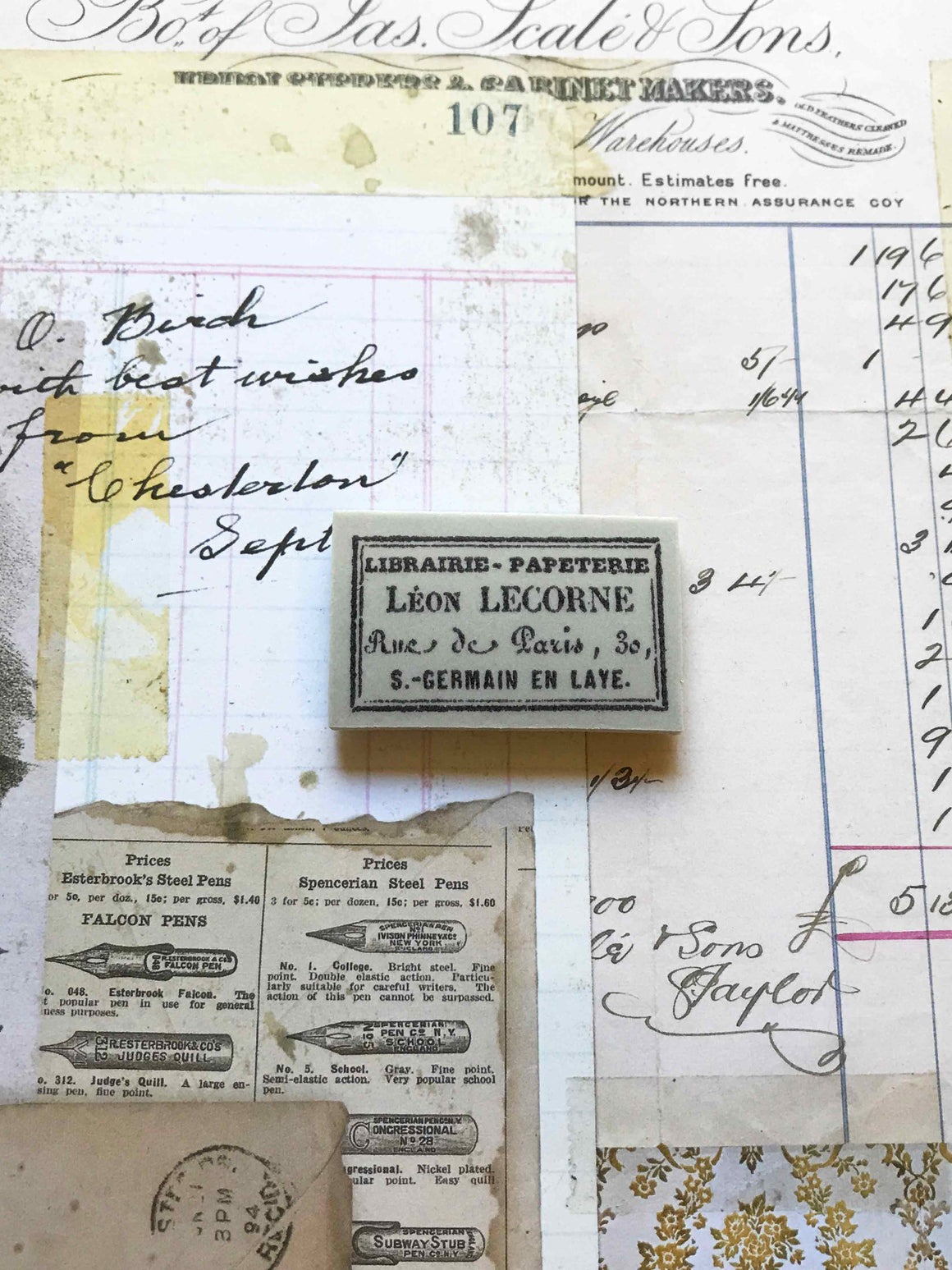 'Librairie-Papeterie' Rubber Stamp by Mic Moc from micmoc.com