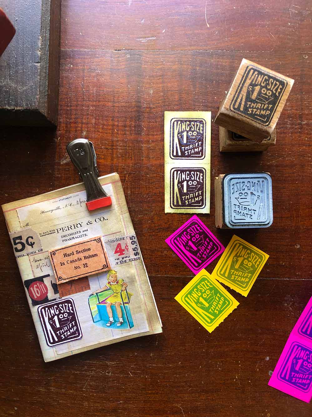 King Size Thrift Wood Rubber Stamp by Mic Moc (節約クーポン)from micmoc.com